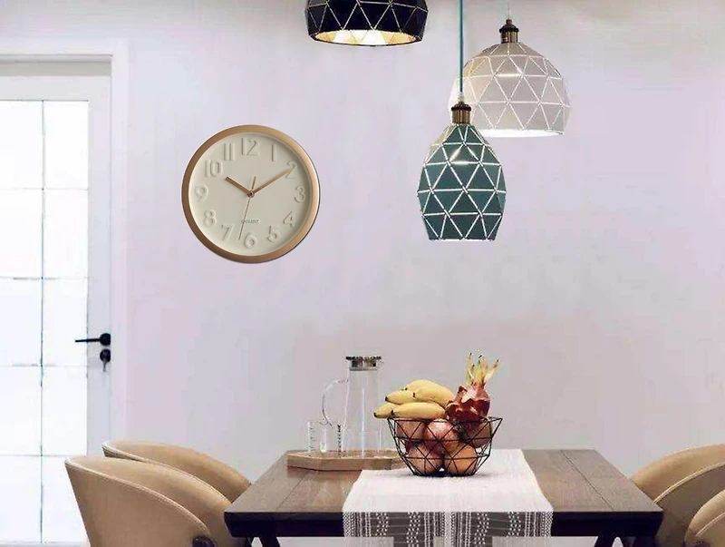 WHITE DIAL PLASTIC WALL CLOCK 10"