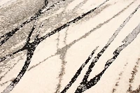 ECARPET Forester Dark Grey, Ivory Rug 5'2" x 8'0"