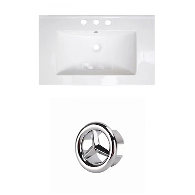 American Imaginations 32-in. W 3H8-in. Ceramic Top Set In White Color AI-20826