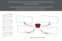 Meubles South Shore Dalya Ensemble de 4 jardinières murales Blanc