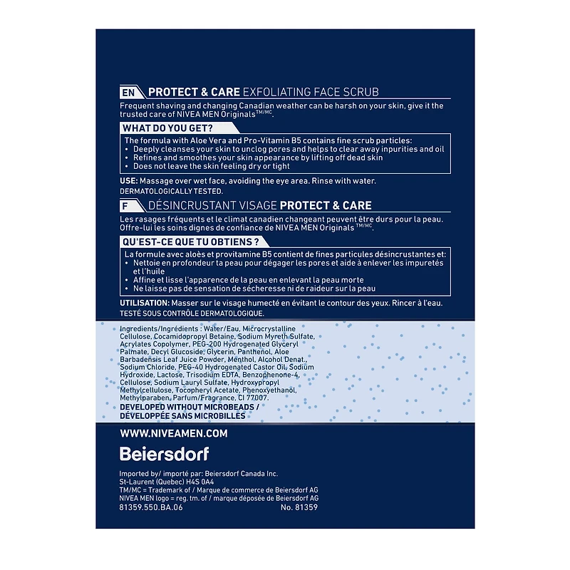 NIVEA MEN Protect & Care Exfoliating Face Scrub