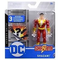 DC Comics, Figurine articulée SHAZAM! de 10 cm avec 3 accessoires mystère, Adventure 2