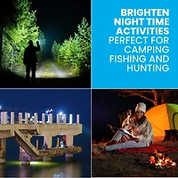 Bell + Howell Taclight Tactical Black Flashlight 3-Pack – Ultra Bright LED, 5 Modes, Zoomable, Waterproof, Durable Aluminum