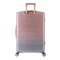 iFLY Spotlight 24" Medium Checked Hardside Luggage – Rose Gold Ombre