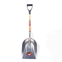 Shovel Grain Scoop Alum 48in Wood Handle Poly D-Grip