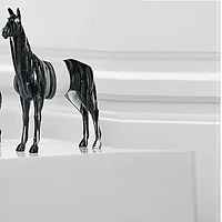 Art abstrait du cheval Colts B sculpture en résine Décoration d'intérieur Statue Meubles canadiens