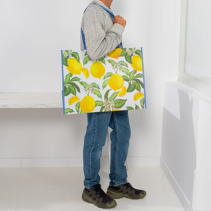 Sac d'Épicerie Réutilisable à grande capacité, Sac à Provisions Réutilisable à Doubles Poignées