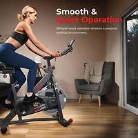 Sunny Health & Fitness Smart Pro Indoor Cycling Exercise Bike, Felt Resistance and Belt Drive with Bluetooth Connectivity and SunnyFit® App - SF-B901SMART