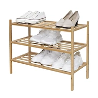 Tidyliving 3 tier bamboo shoe rack, stackable