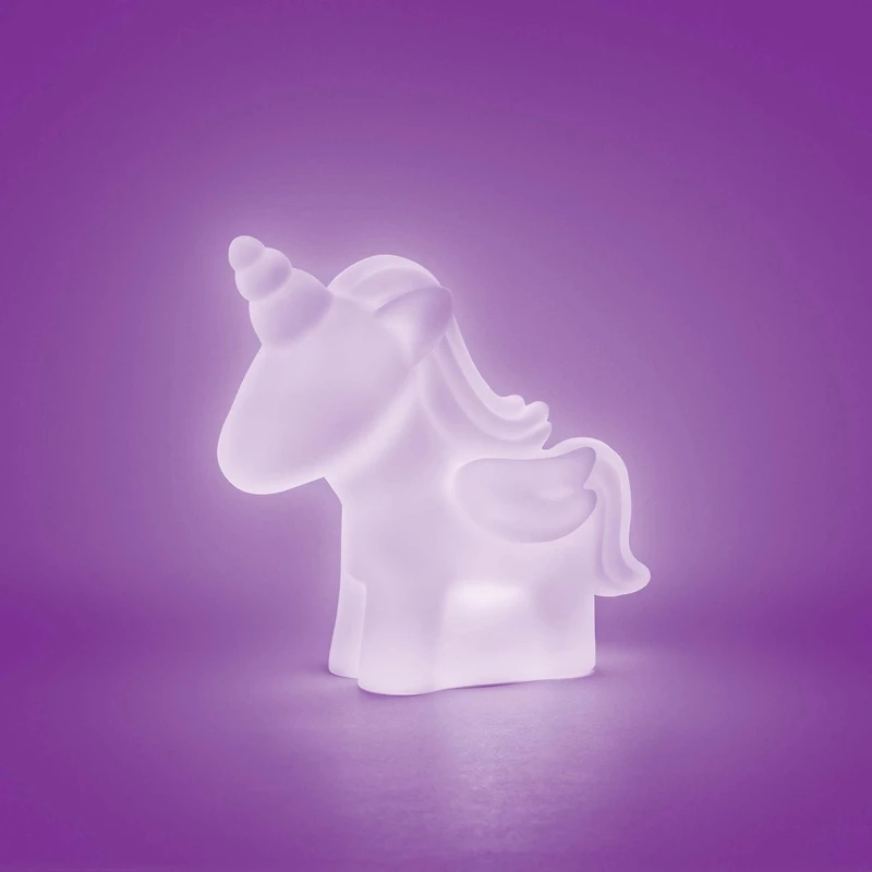 Merkury Innovations Mini lampe d'ambiance LED à changement de couleur licorne