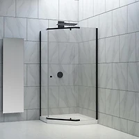 A&E Bath and Shower NVD-38-BLK-NW SHOWER NO WALLS
