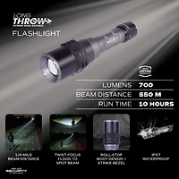 Police Security 700 Lumen Long Throw 550 Meter Flashlight