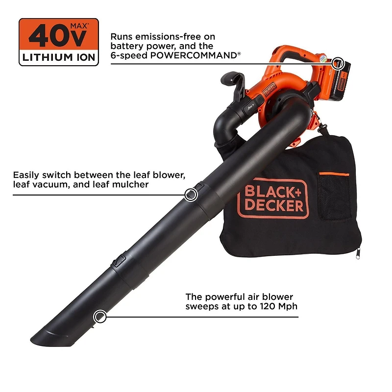 40V MAX* Leaf Blower/Leaf Vacuum Kit, Cordless