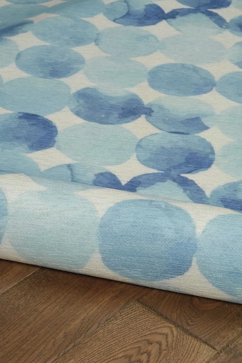 Tapis d'extérieur lavable Lakeland bleu & ivoire 7 pi x 9 pi