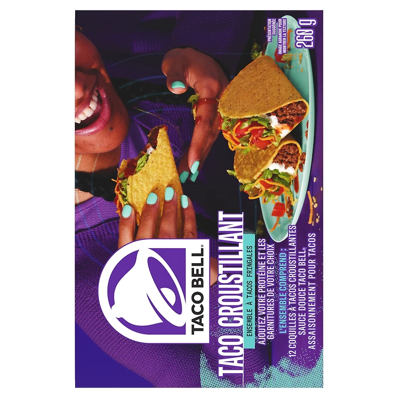 Taco Bell Crunchy Taco Cravings Kit, 260 g Box, TB CRUNCHY TACO KIT
