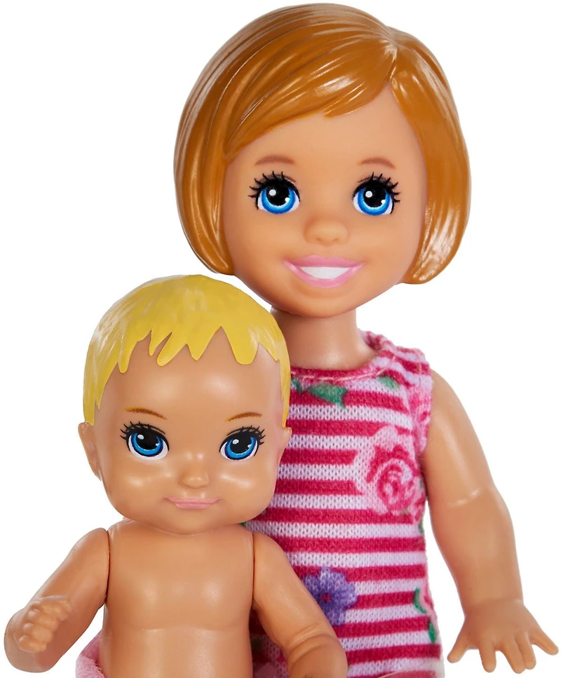 Barbie Skipper Babysitters Inc Dolls, Pink Cloth Diaper