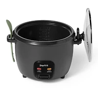 Starfrit Electric Rice Cooker – 20 Cups – Ceramic Non-Stick Coating Without PFAS – Steamer Basket, Measuring Cup & Service Spoon - 700 Watts, STARFRIT 20 CUP RICE COOKER