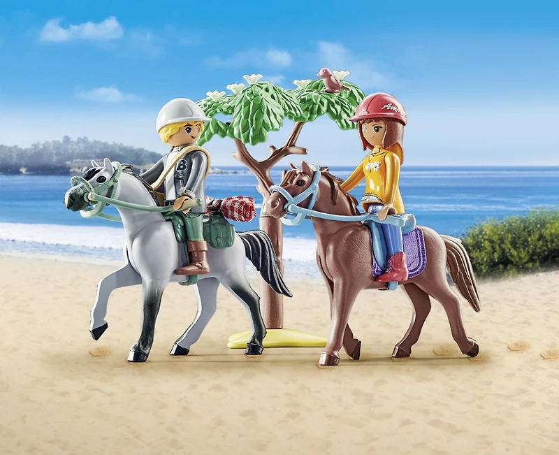 Playmobil Horseback riding trip to the beach, Horses of Waterfall