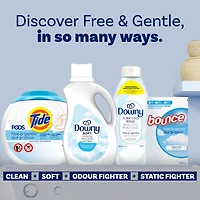 Assouplissant textile liquide pour la lessive (adoucissant textile) Downy Ultra Free & Gentle , hypoallergénique 3,29L