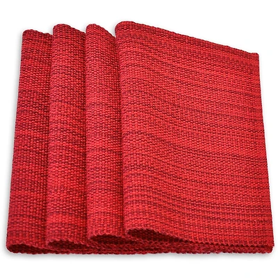 Set de 4 sets de table en coton classiques décontractés Fabstyles, lavables en machine, parfaits pour la cuisine et la table à manger ou les tables d'extérieur