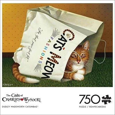 Buffalo Games - Le puzzle Cats - Dudley Wadsworth Catsinbag - en 750 pièces