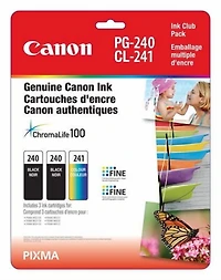 Canon - Emballage multiple d'encre PG-240 et CL-241 CL-241
