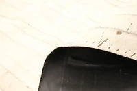 ECARPETGALLERY 4'8" x 6'6" Contemporary Cowhide Patchwork Handmade Area Rug for Living Room, Dining Room and Bedroom in Ivory