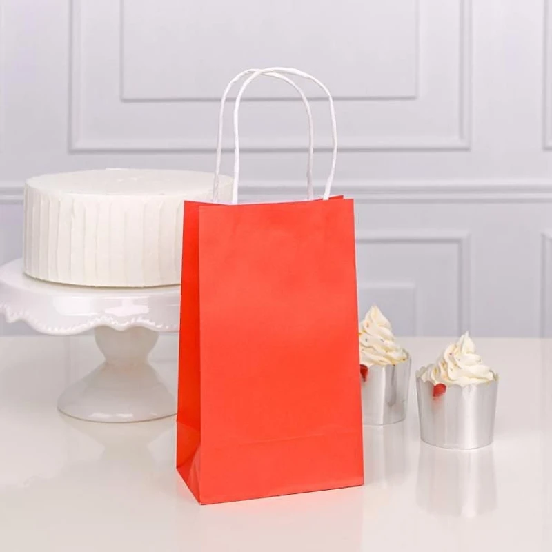 10pk red paper bag