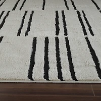 Tapis d'interieur abstrait Rug Branch Domus, creme noir, moderne - Salon, chambre