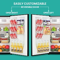 Koolatron Réfrigérateur compact de 3,2 pi³ avec congélateur, mini-réfrigérateur noir élégant pour la cuisine et le bureau