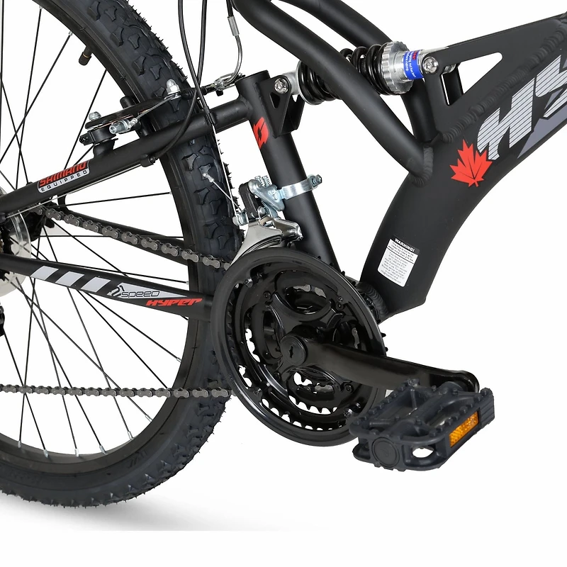 26" Hyper Bicycles Bear Mountain Full Suspension Men's Aluminum Mountain Bike