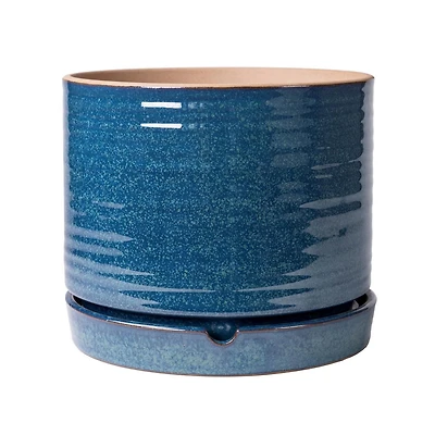 Better Homes & Gardens 6" Ceramic Round Planter Pot-Teal, Flower pot