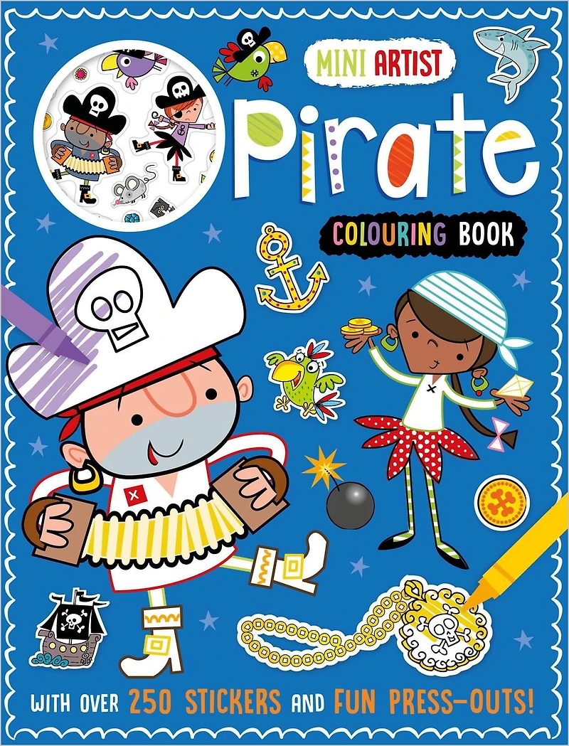 Mini livre de coloriage artiste pirate