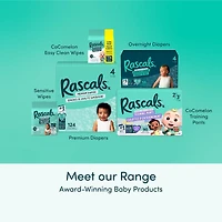 Rascals Premium Sensitive Wipes, Carton, 648 Count, Unisex