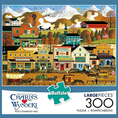 Buffalo Games - Le puzzle Charles Wysocki - Pete's Gambling Hall - en 300 pièces
