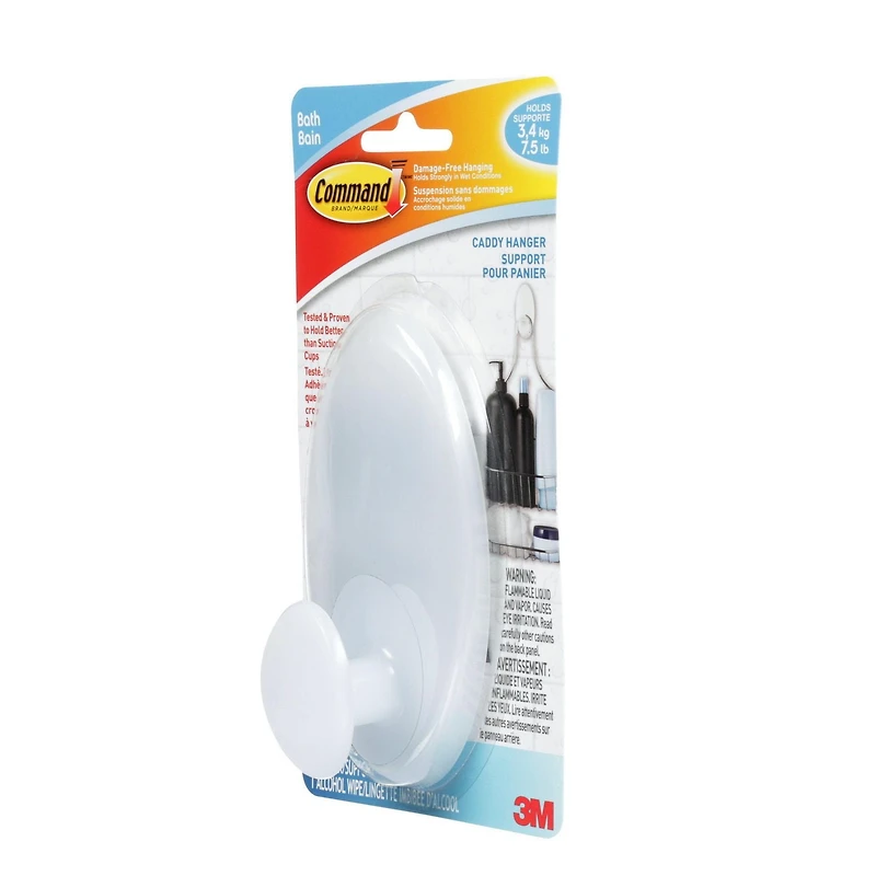 Command™ Bath Caddy Hanger BATH19-EF, Frosted, Command™ BATH19-EF
