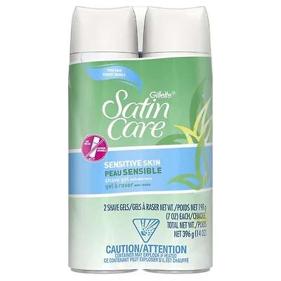 Gillette Satin Care Sensitive Skin Shave Gel for Women, 396 g