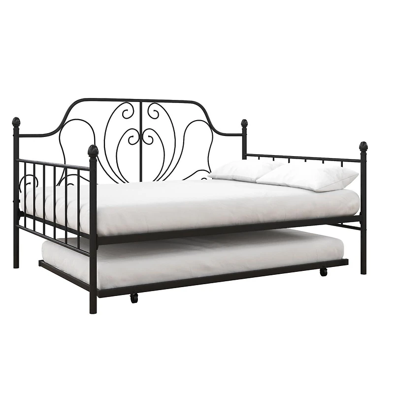 DHP Ivorie Metal Daybed with Trundle