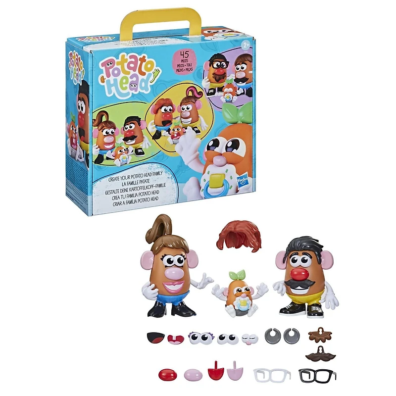 Potato Head, La famille Patate, 45 pièces pour créer et personnaliser des personnages de la famille Patate, jouet pour enfants, dès 2 ans