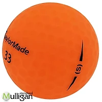 Mulligan - 60 Matte Taylormade Project (s) 4A Recycled Used Golf Balls, Orange