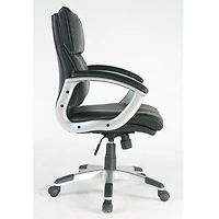 Chaise de bureau TygerClaw en cuir PU à dossier moyen