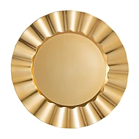 Holiday Time 13-Inch Embossed Charger Gold