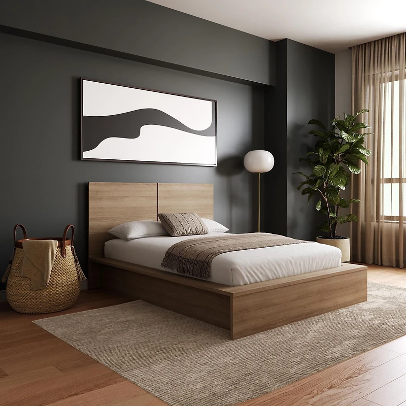 Nexera James Lit plateforme avec tête de lit