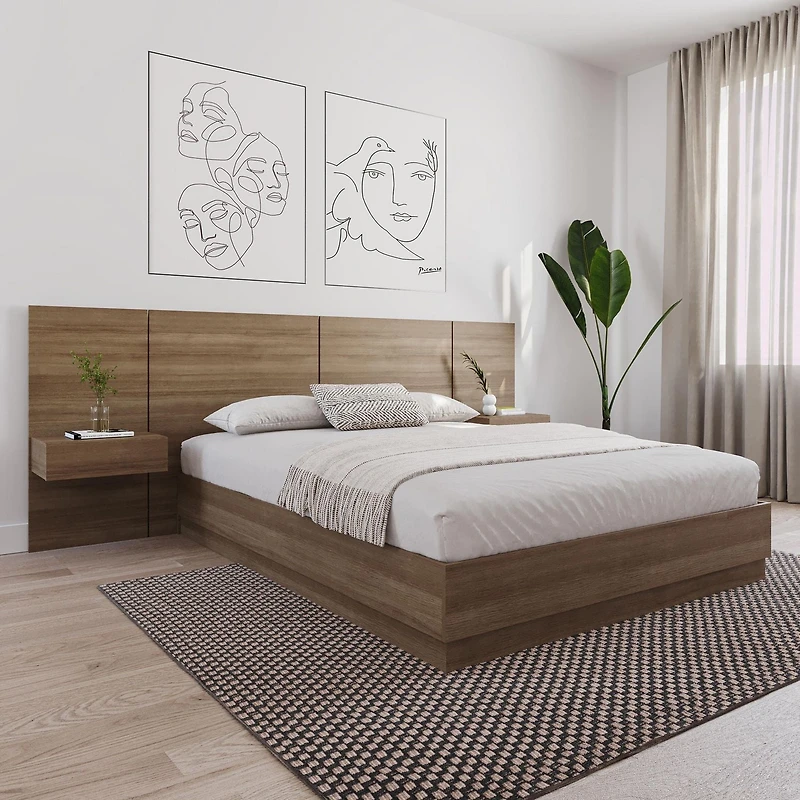 Nexera Milano Panneau d'extension de table de nuit flottante