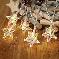 Holiday Time 20-Count Battery-Operated Warm White LED Star Christmas Lights, with Timer, 7.9'