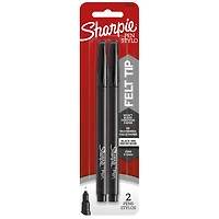 Sharpie Felt Tip Pens, Fine Point (0.4 mm), Black Ink, 4 Count