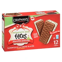 Chapman's Holiday Moments Peppermint Ice Cream Sandwich in a Box, 12 x 120mL