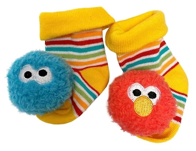 Jeu de hochets de pieds de Kids Preferred Sesame Street Elmo and Cookie Monster 2 pièces