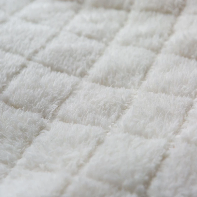 SmartFit Waterproof Faux Sherpa Loveseat Furniture Cover, 3-Piece, for Dogs, Pets, Machine Washable, Cream