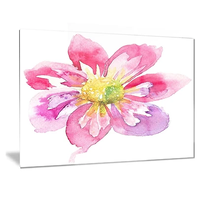 Art mural floral en métal Design Art Fleur rose pleine fleur à panneaux multiples